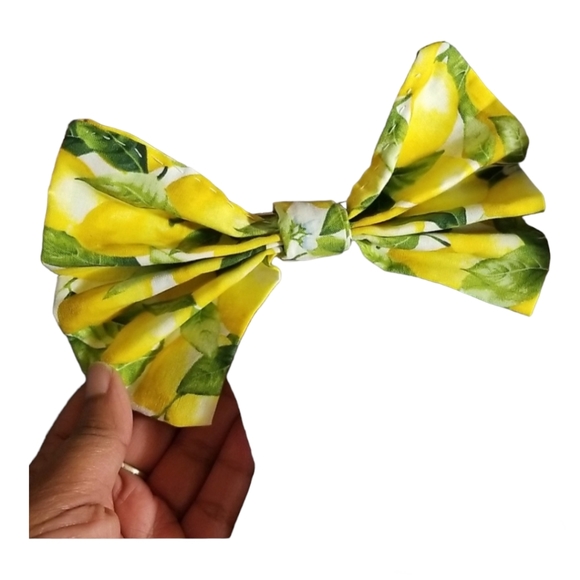 🍋Oversize Lemon Print Hairbow🍋 - Picture 3 of 6